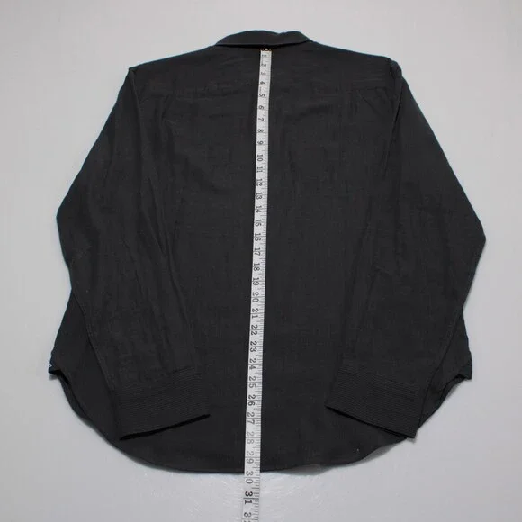 Rag & Bone NWT Finch Gauze Casual Button Down Shirt Size M in Dark Gray Stripes